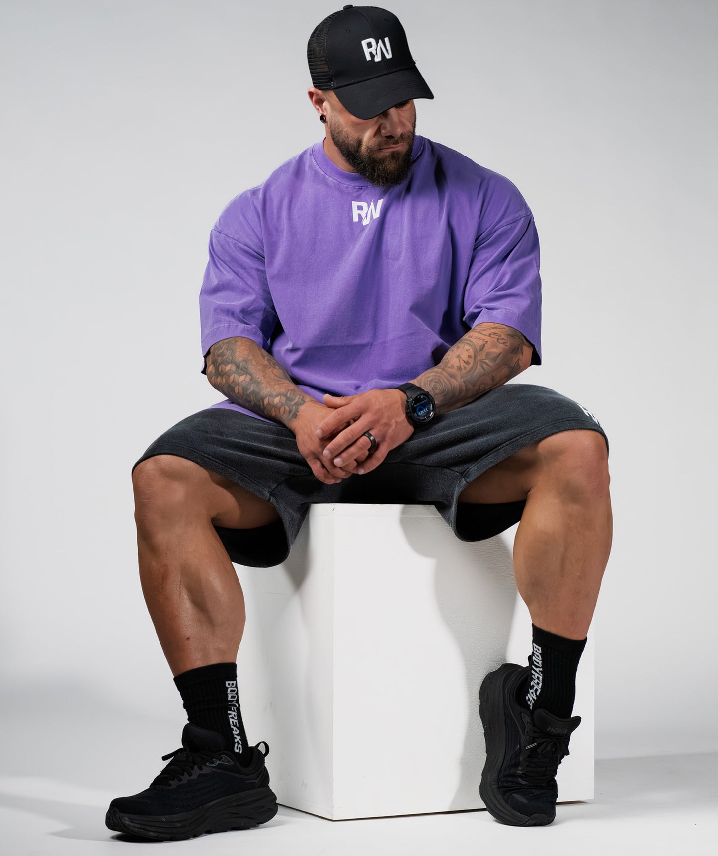Charcoal Purple ‘Ferocious’ Tee