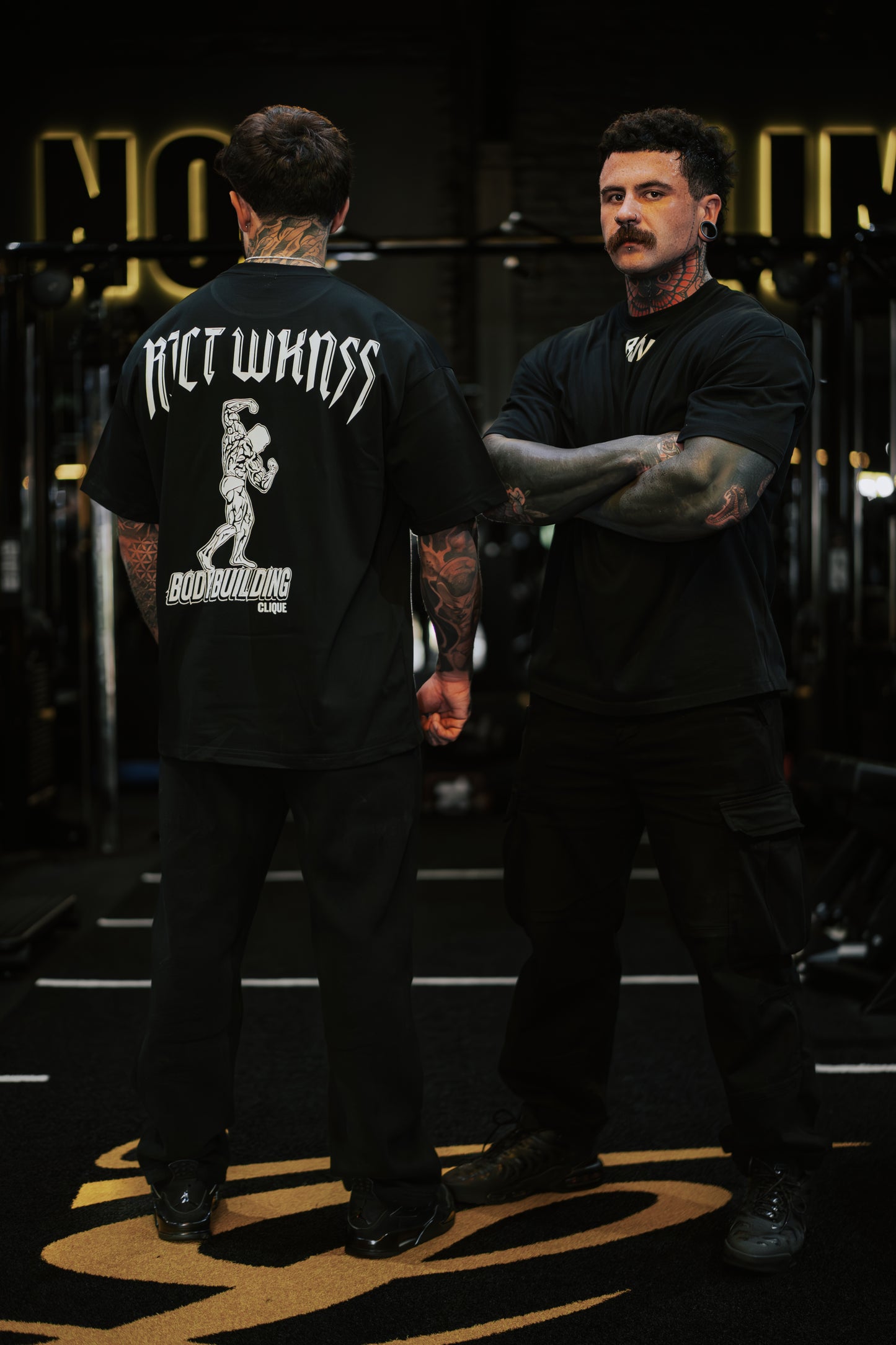 Black 'Bodybuilding Clique' Tee
