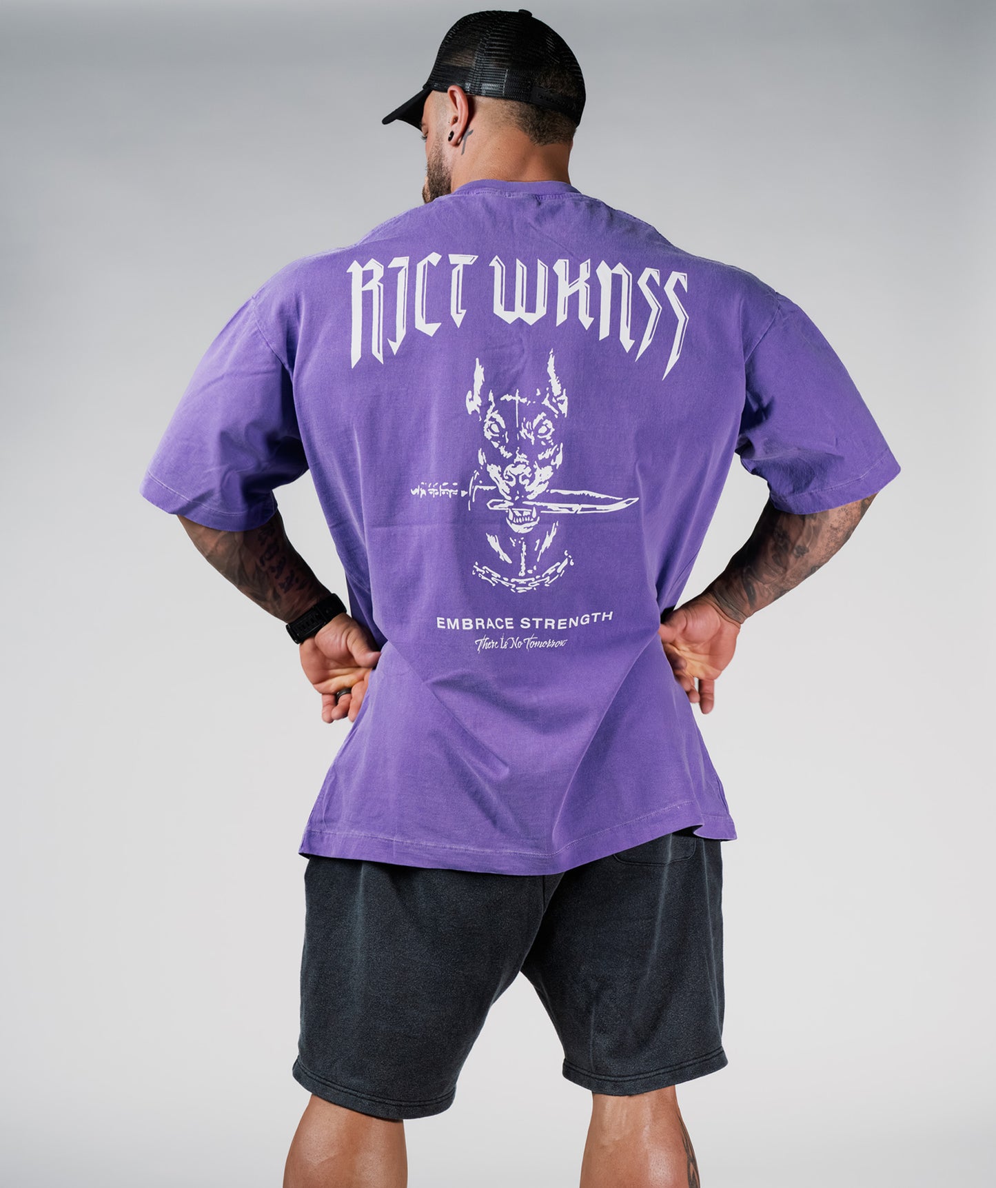 Charcoal Purple ‘Ferocious’ Tee