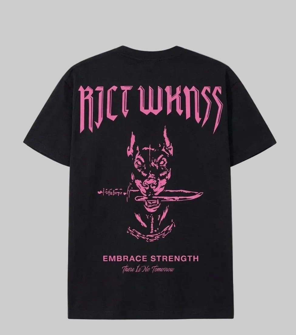 Black / Pink 'Ferocious' Tee – RJCT WKNSS