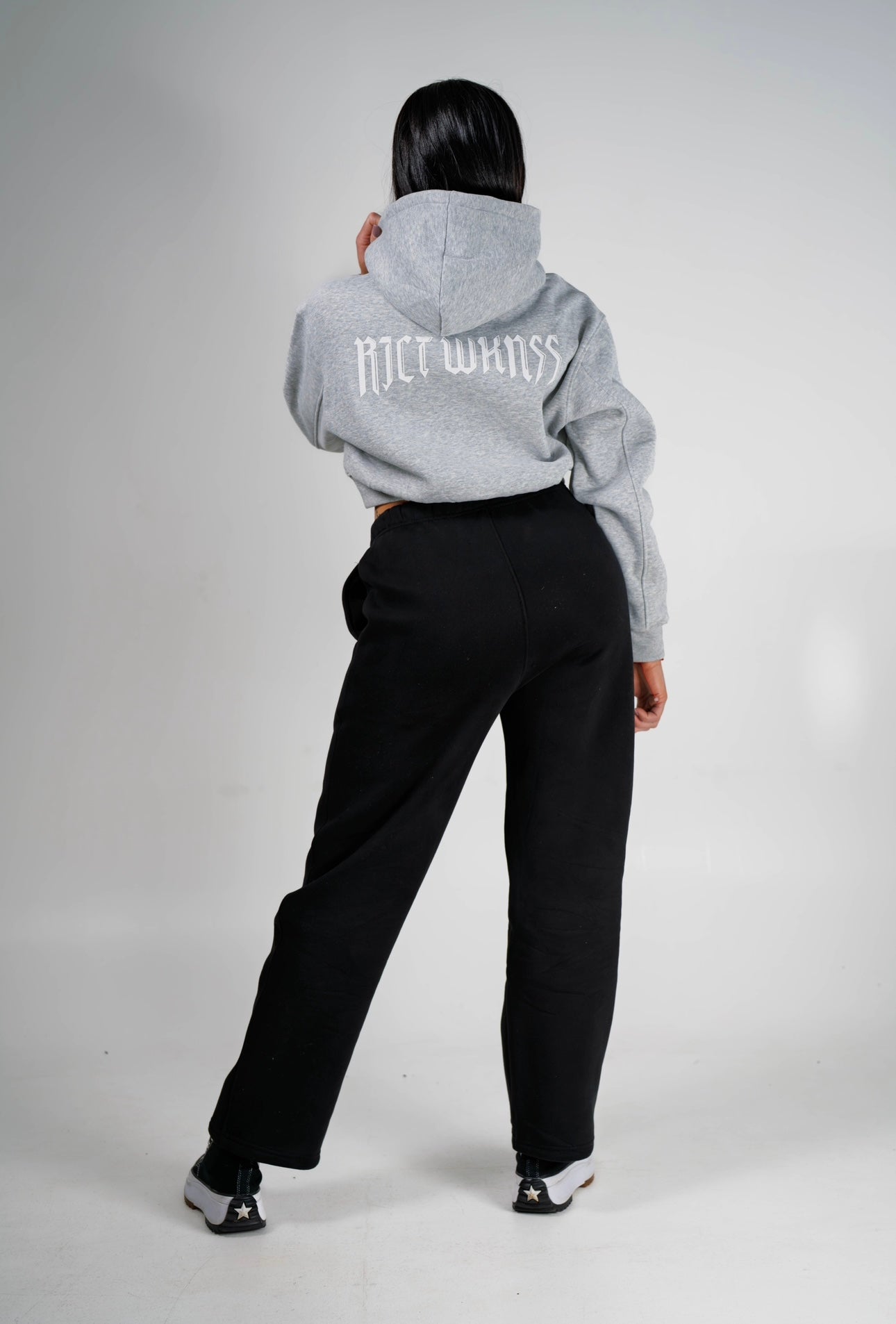 Ash Grey Cropped hoodie