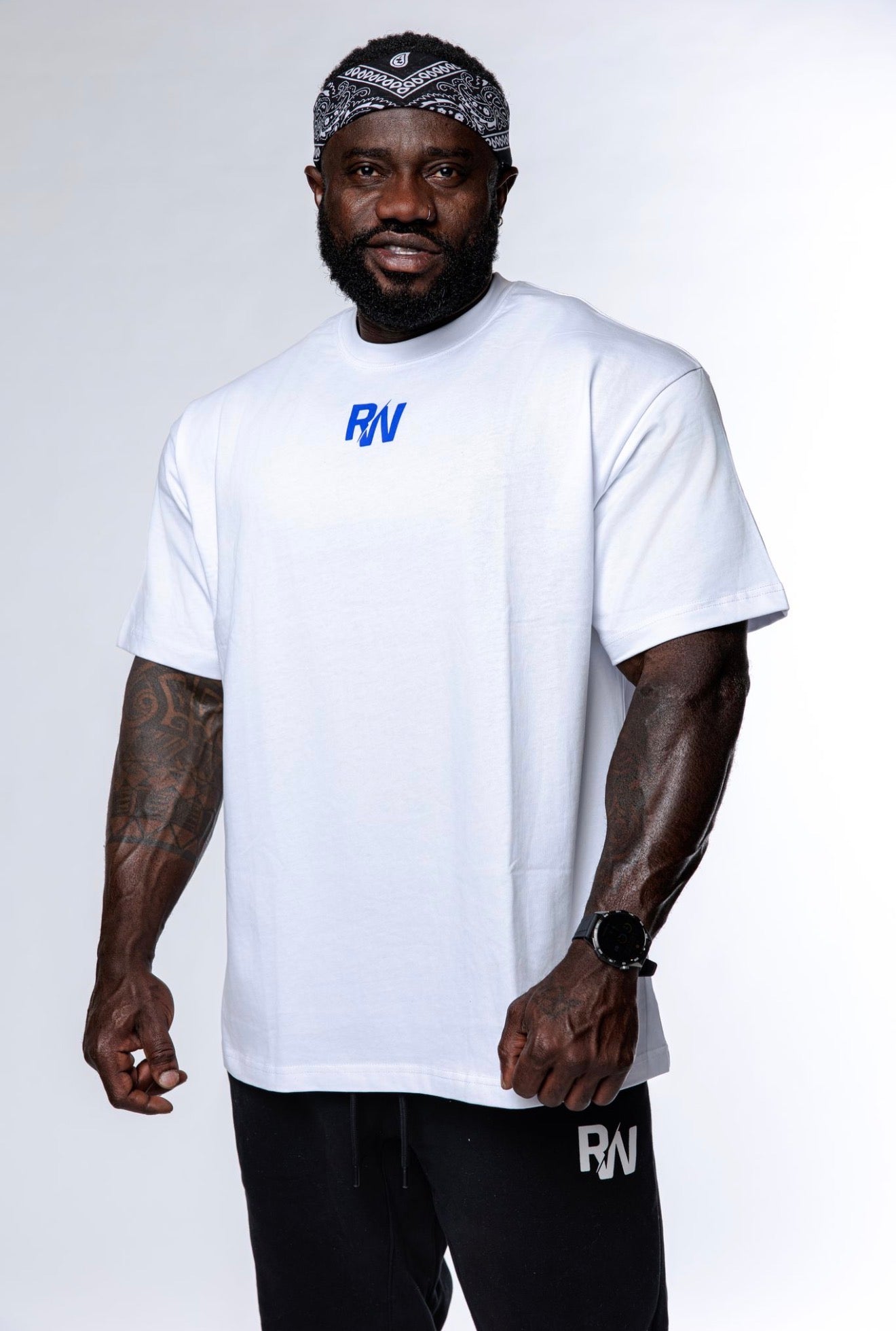 White / Blue ‘Ferocious’ Tee