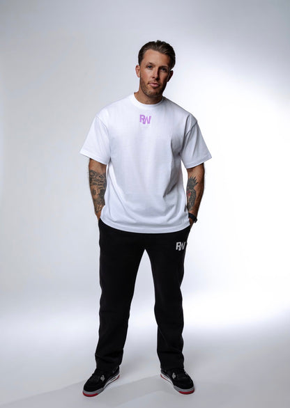 White / Purple ‘Ferocious’ Tee