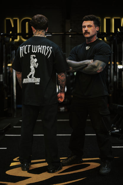 Black 'Bodybuilding Clique' Tee