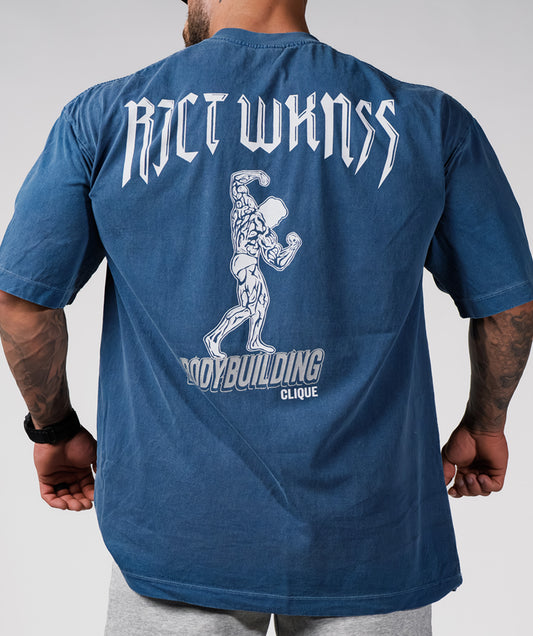 Charcoal blue 'Bodybuilding Clique' Tee