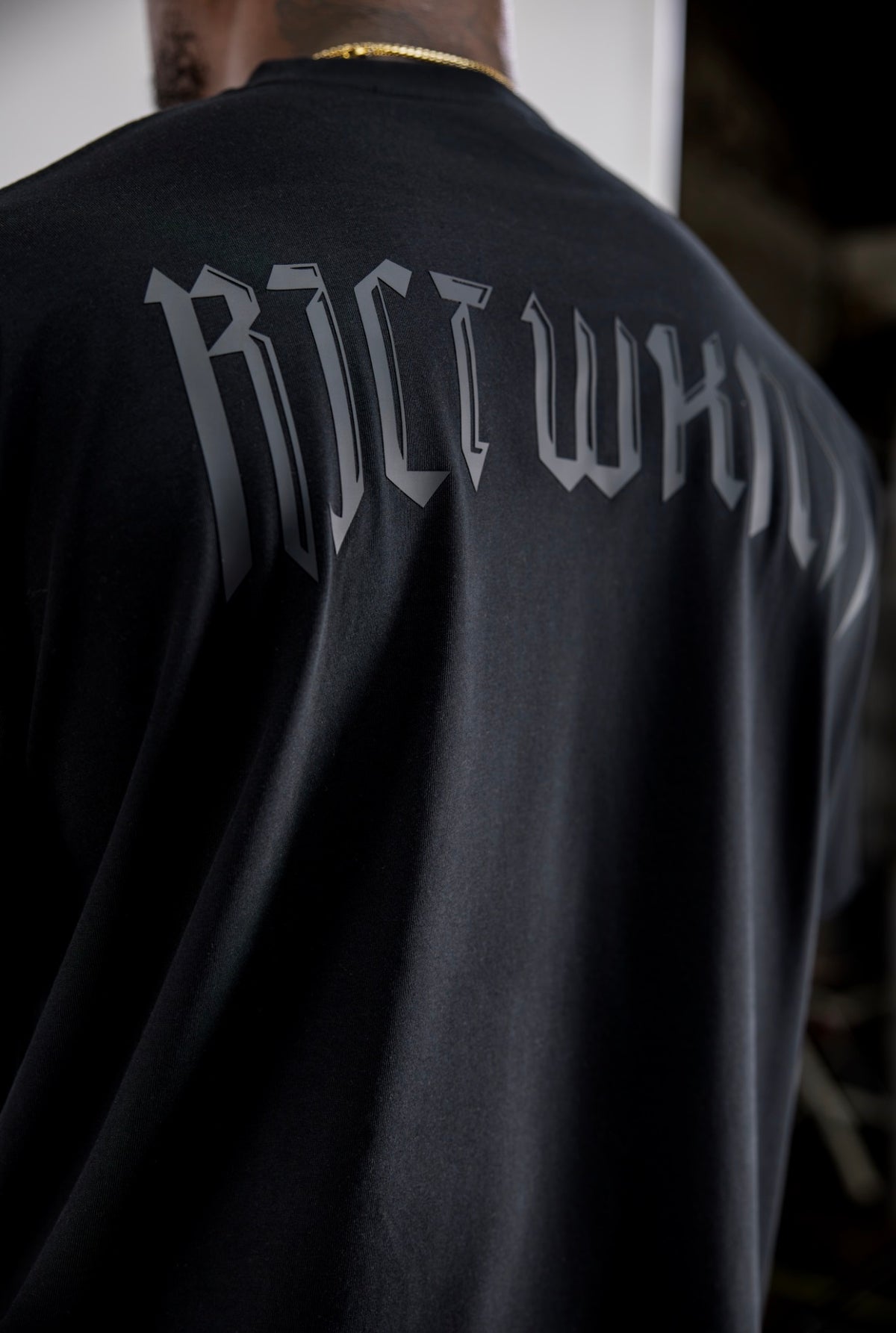 “Black Out” Oversized Tee
