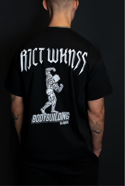 Black 'Bodybuilding Clique' Oversized T-Shirt