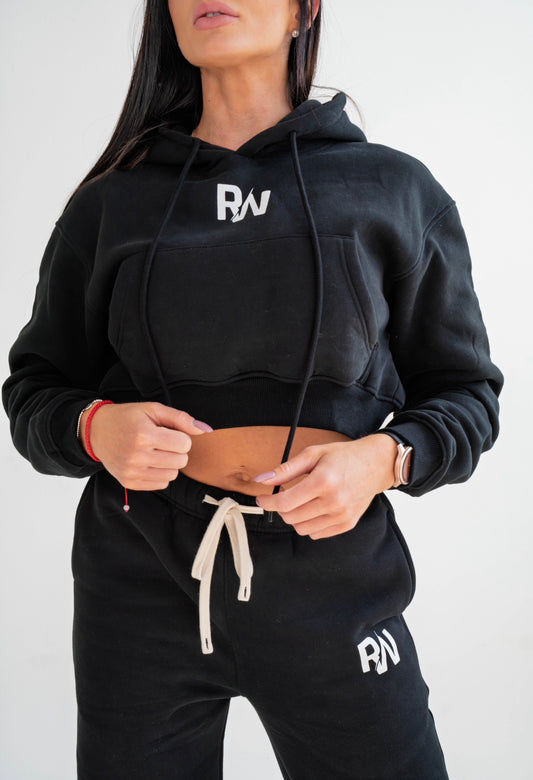 Black Cropped hoodie