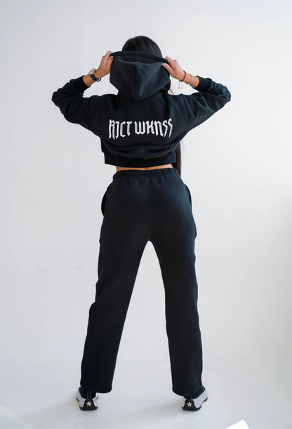 Black Cropped hoodie
