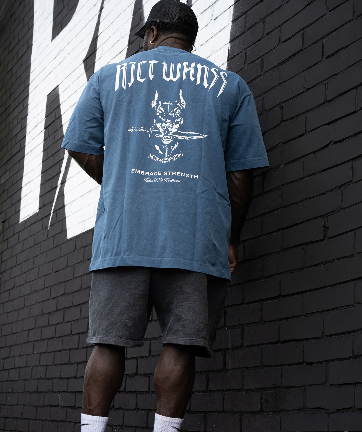 Charcoal Blue ‘Ferocious’ Tee