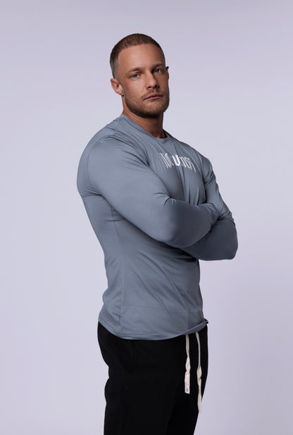 Grey Long Sleeve Performance Tee