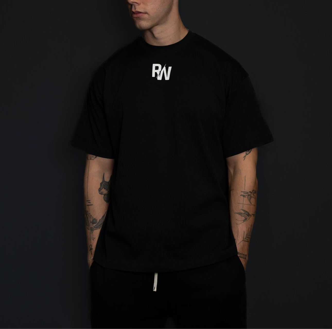 Black 'Bodybuilding Clique' Oversized T-Shirt