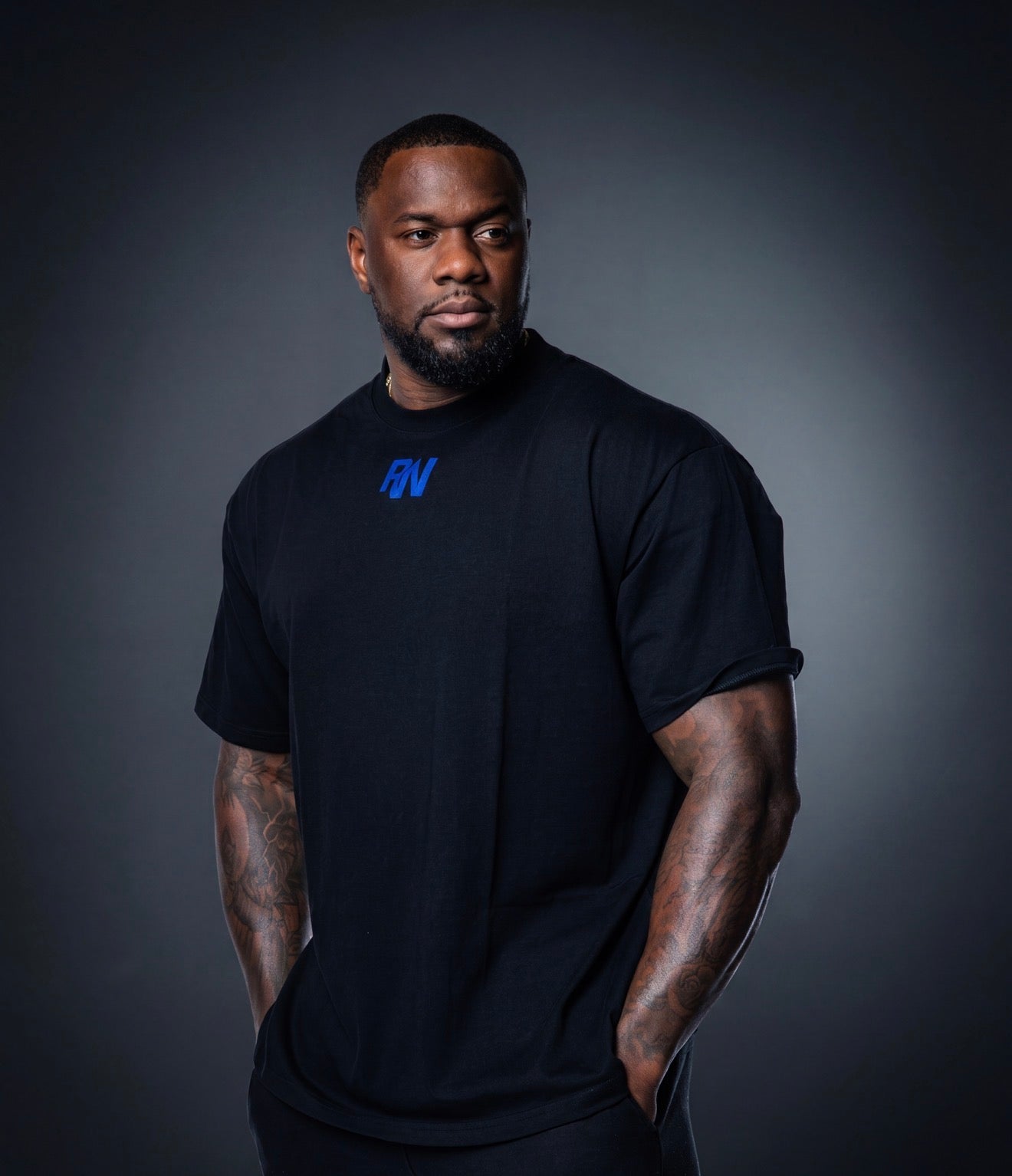 Black / Blue ‘Ferocious’ Tee
