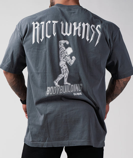 Charcoal Grey 'Bodybuilding Clique' Tee