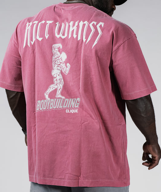 Charcoal Red 'Bodybuilding Clique' Tee