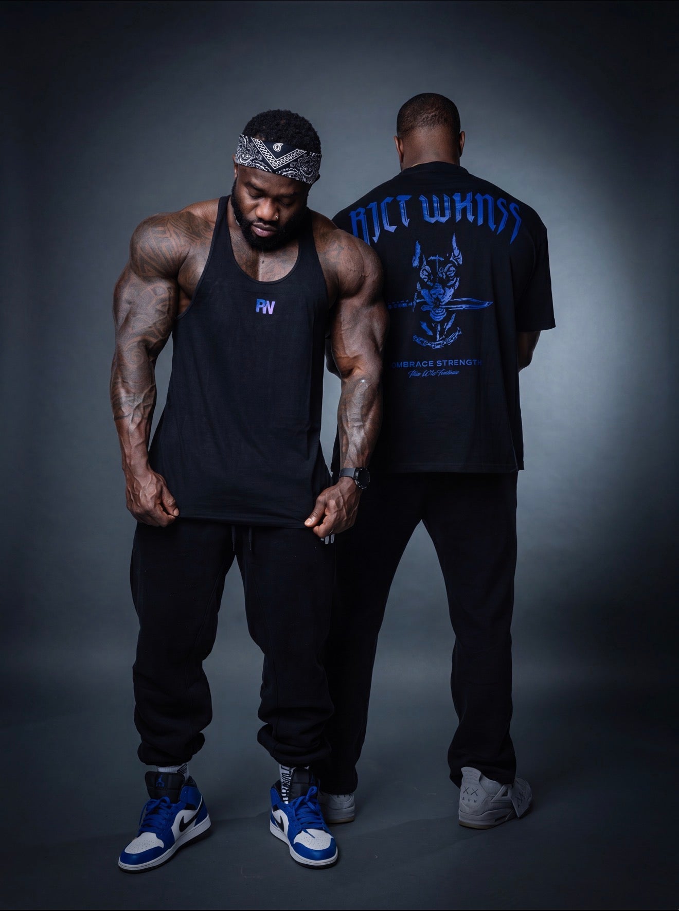 Black / Blue ‘Ferocious’ Tee