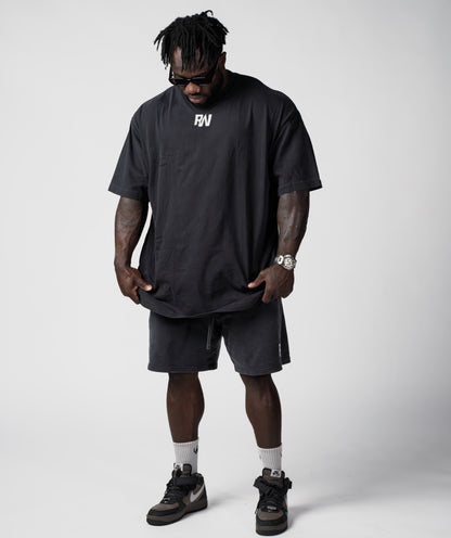 Charcoal black 'Bodybuilding Clique' Tee