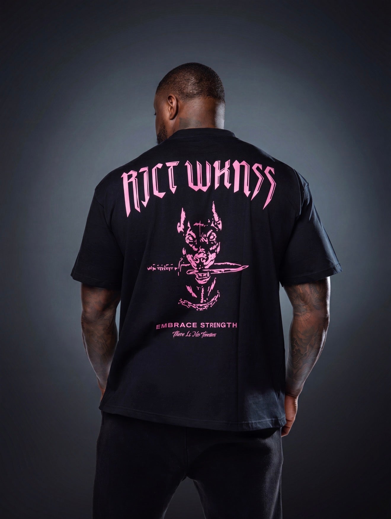 Black / Pink ‘Ferocious’ Tee