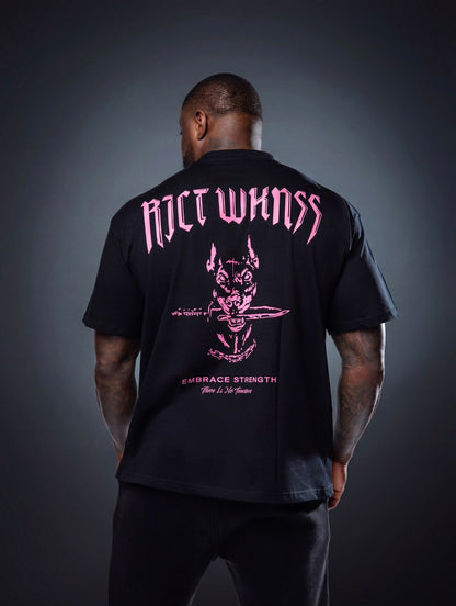 Black / Pink ‘Ferocious’ Tee