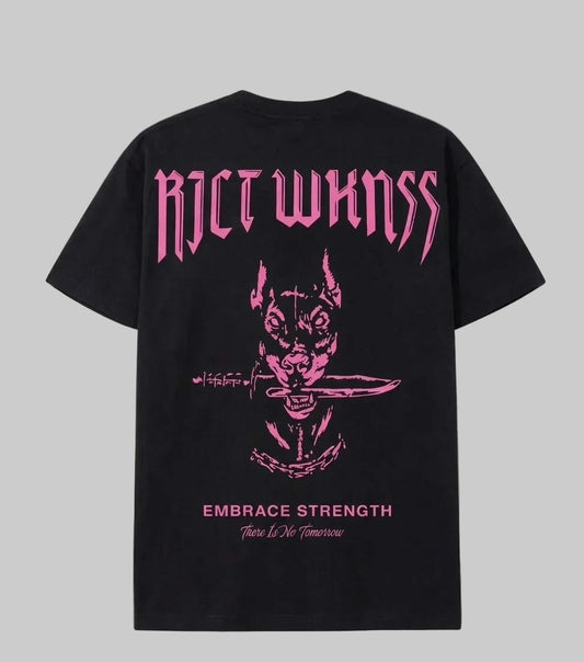 Black / Pink ‘Ferocious’ Tee