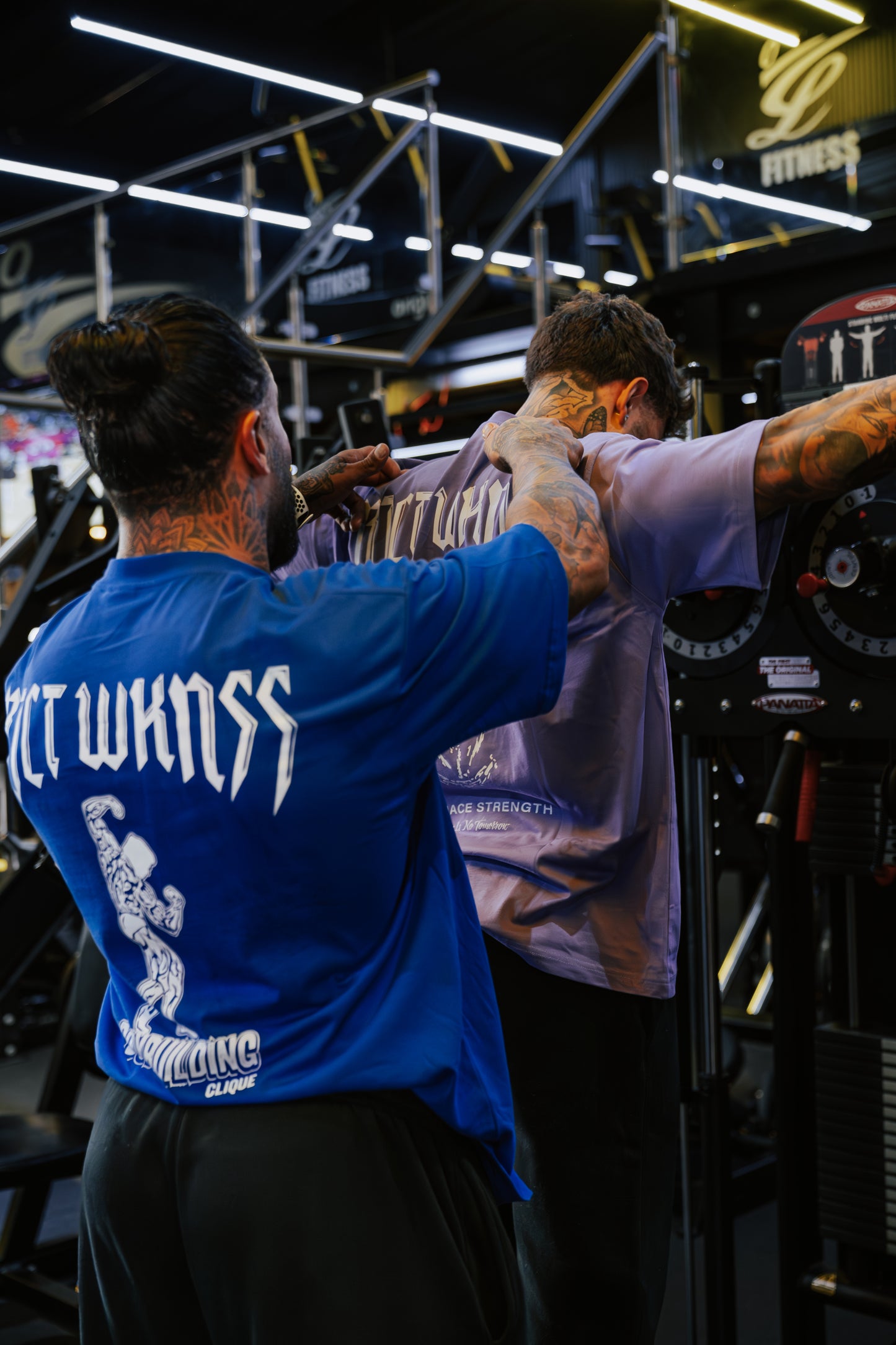 Blue 'Bodybuilding Clique' Tee