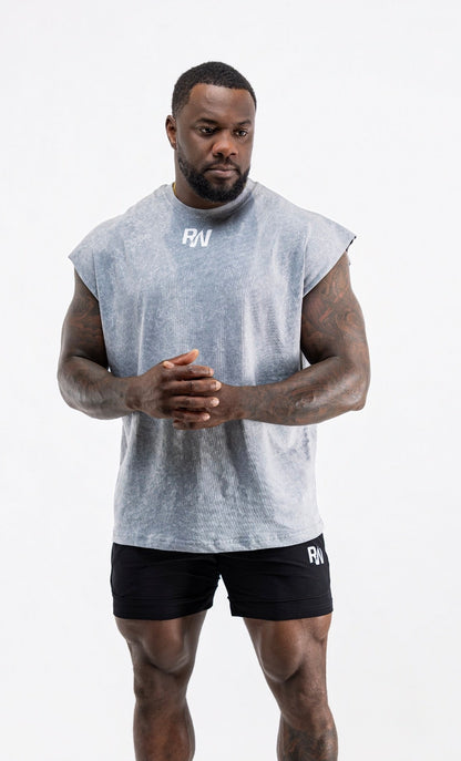 Marble Grey ‘Ferocious’ Oversized Cut Off