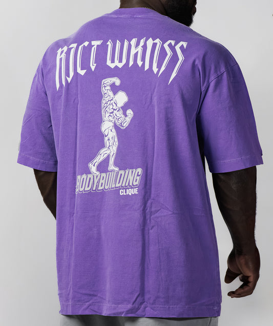 Charcoal Purple 'Bodybuilding Clique' Tee