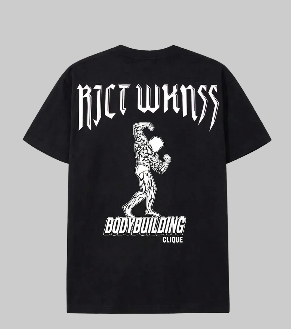 Black “Bodybuilding Clique” Tee