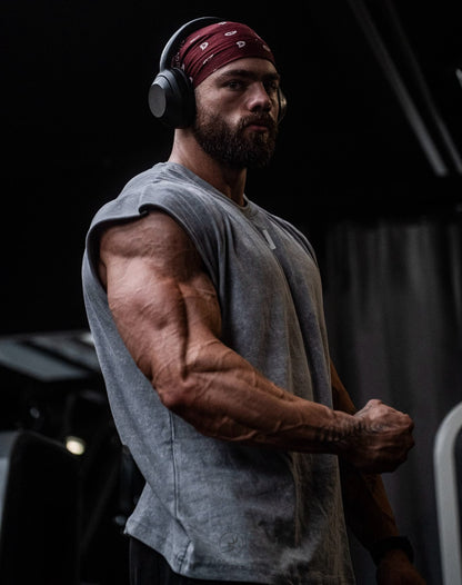 Marble Grey ‘Ferocious’ Oversized Cut Off