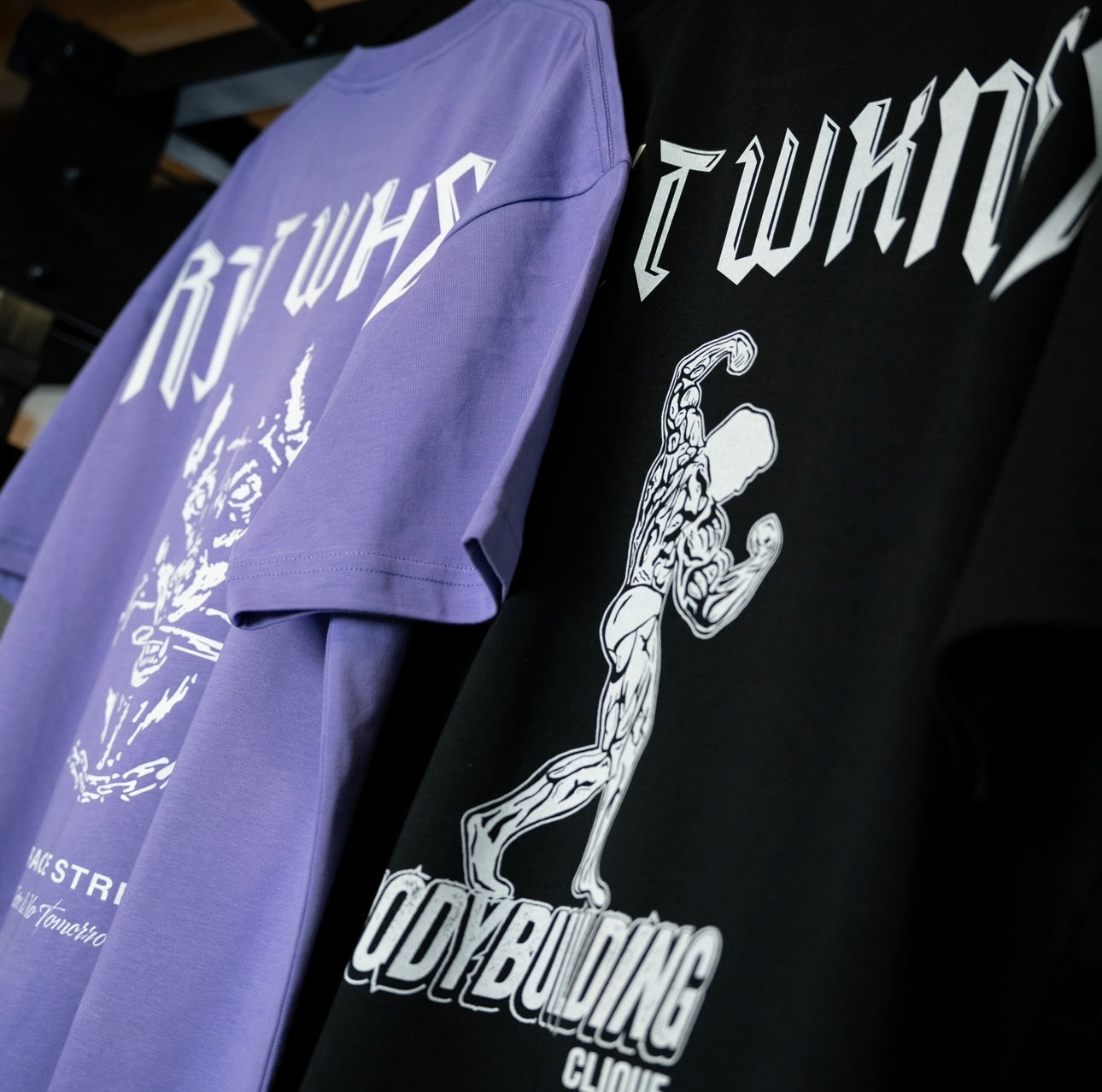 Black 'Bodybuilding Clique' Tee